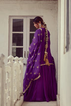 Arisya - Purple Kurta lehenga Dupatta Set