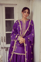 Arisya - Purple Kurta lehenga Dupatta Set