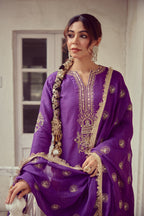 Arisya - Purple Kurta lehenga Dupatta Set