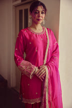 Zehn - Pink Short Kurta farshi Set