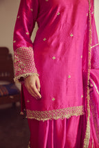 Zehn - Pink Short Kurta farshi Set