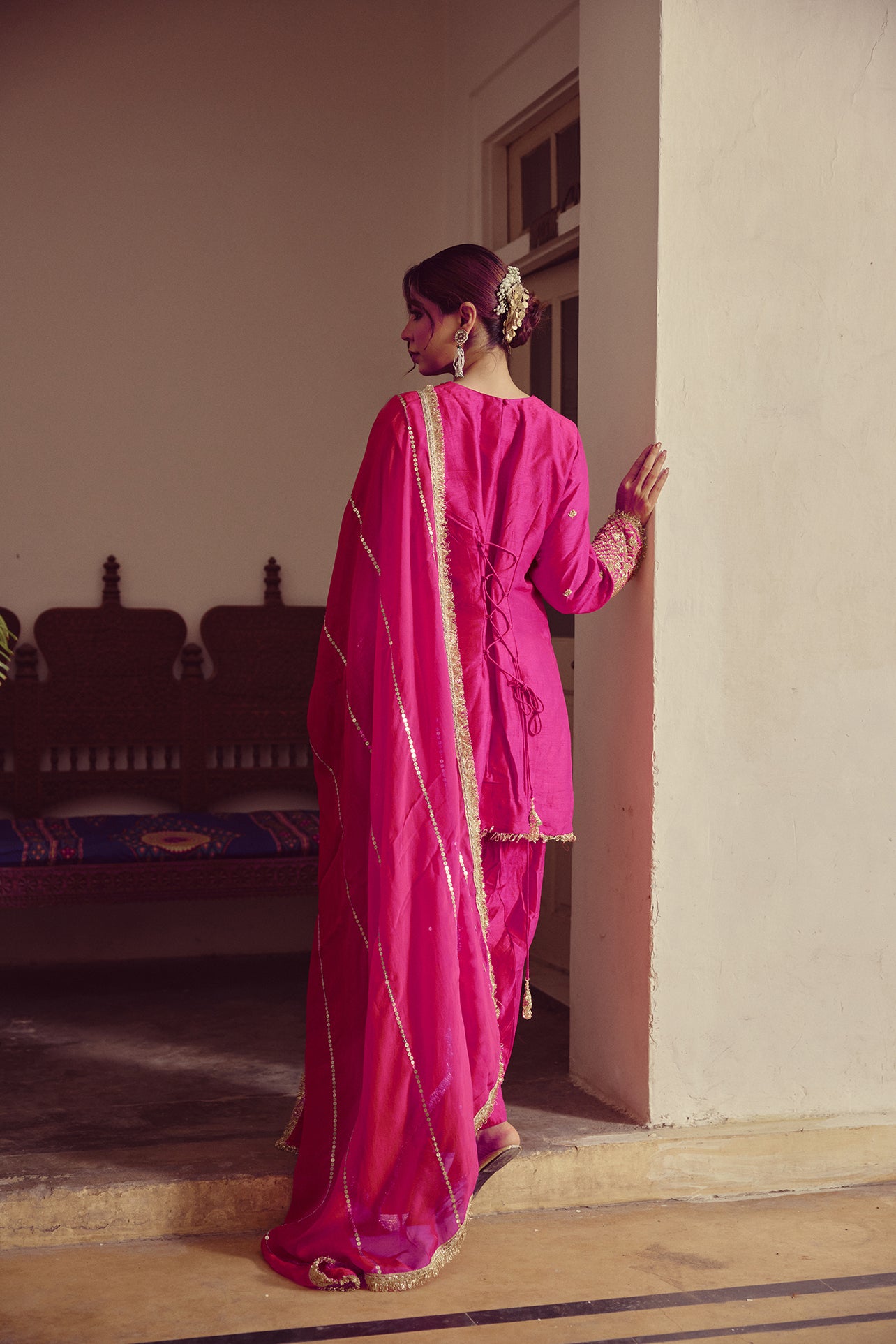 Zehn - Pink Short Kurta farshi Set
