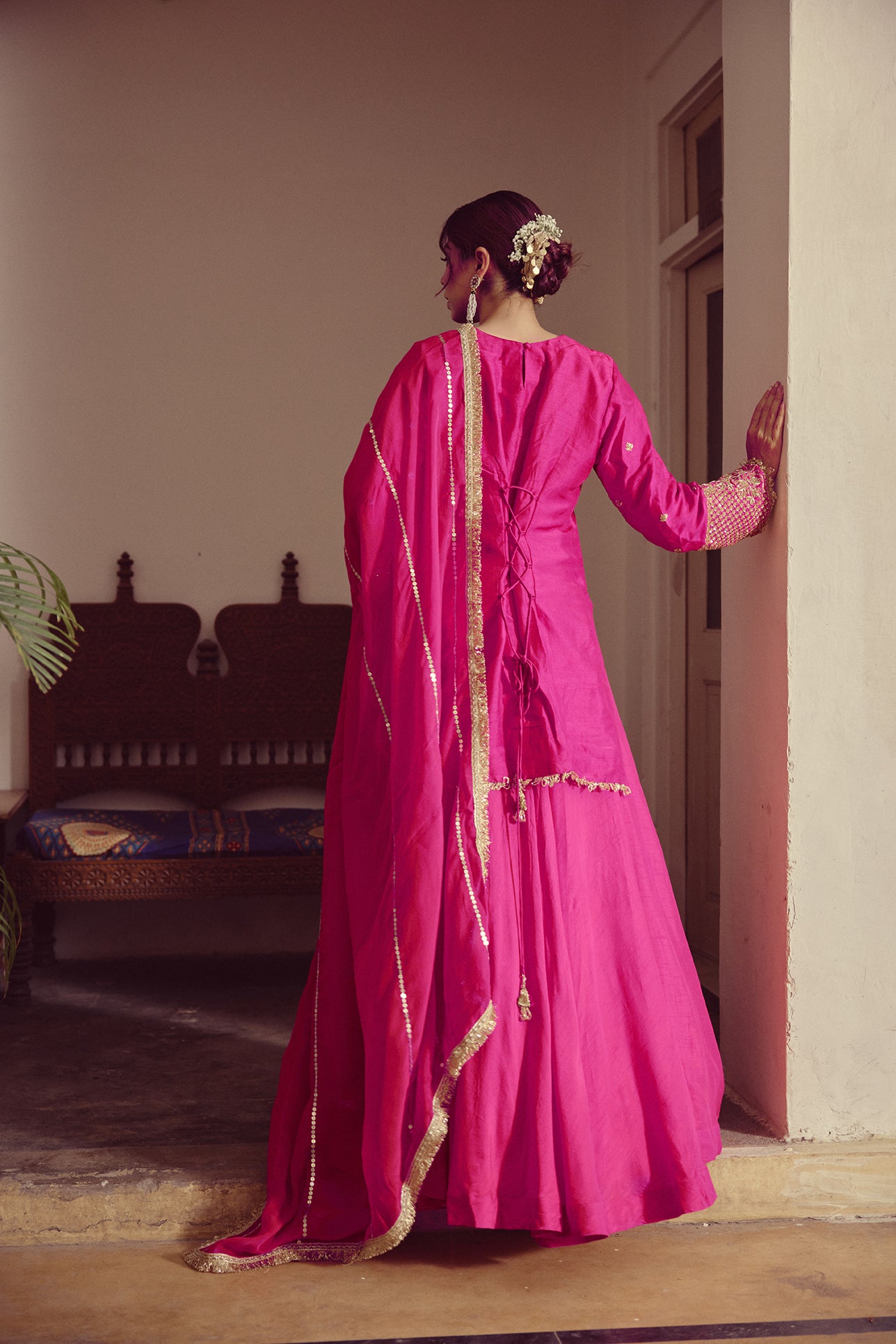 Saaz - Pink Kurta Lehenga Set