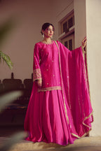 Saaz - Pink Kurta Lehenga Set