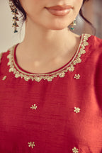Zyra - Red Kurta & Lehenga Set