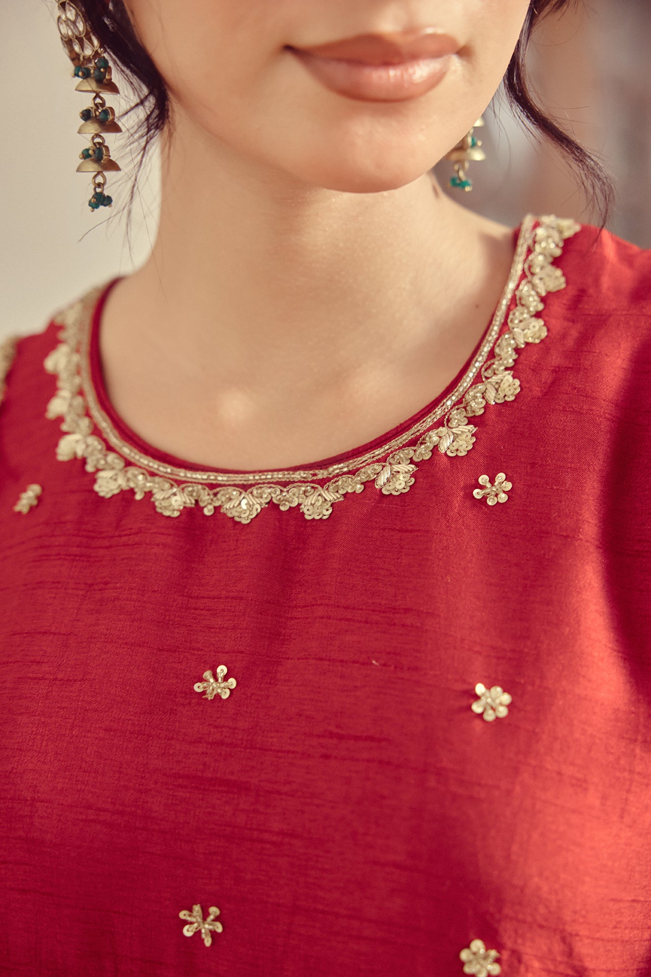Zyra - Red Kurta & Lehenga Set