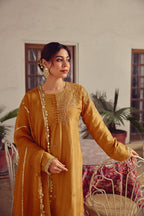 Heera - Gold Beige Kurta, Pant and Dupatta Set