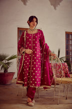 Rua - Magenta Kurta Set with Dupatta