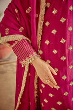 Rua - Magenta Kurta Set with Dupatta