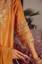 Riyasat - Gold beige Kurta Straight Pant Dupatta set
