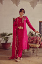Lehr - Pink Kurta, Pant and Dupatta Set