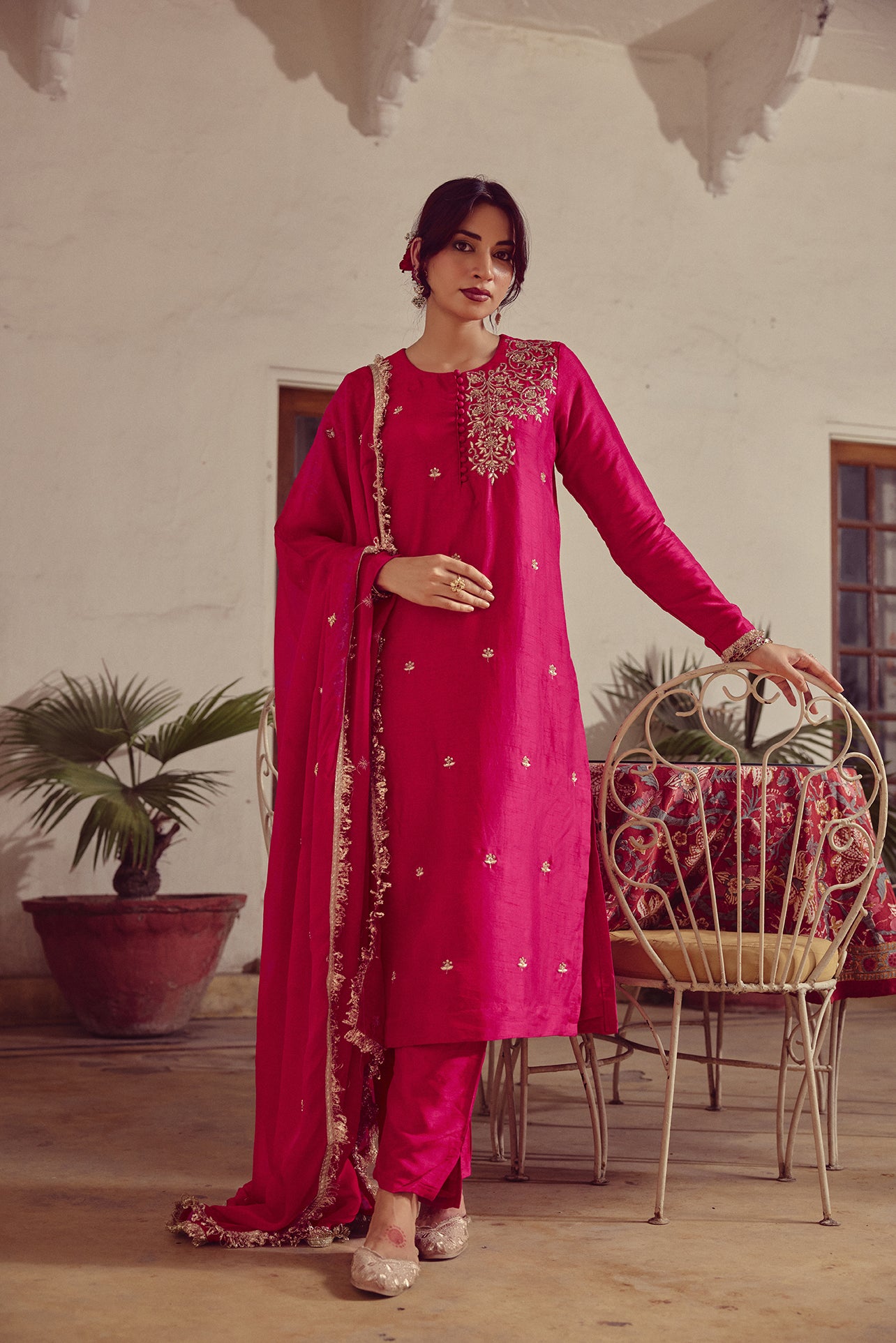Lehr - Pink Kurta, Pant and Dupatta Set