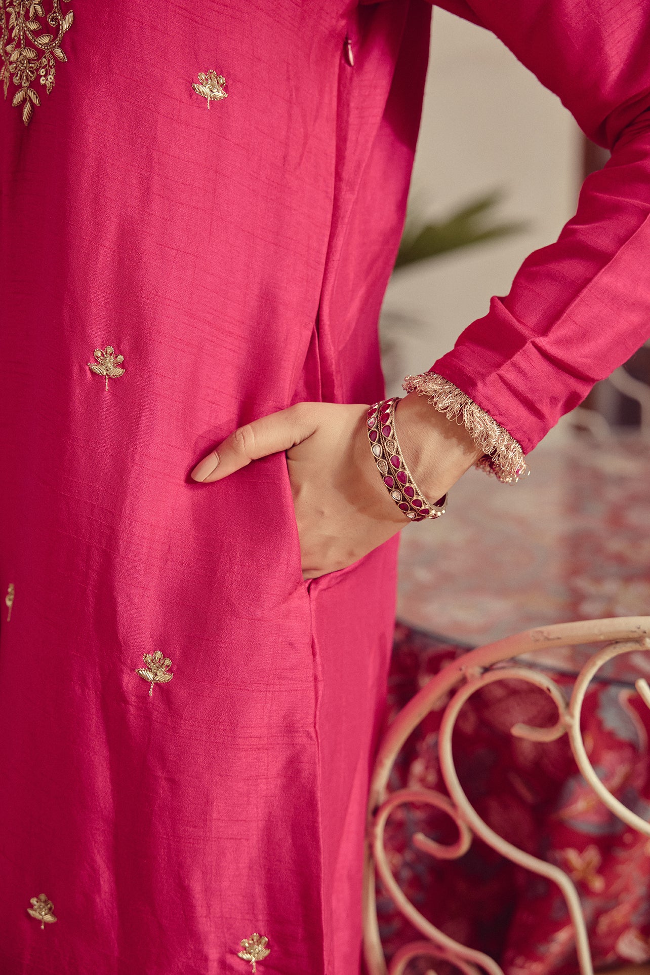 Lehr - Pink Kurta, Pant and Dupatta Set
