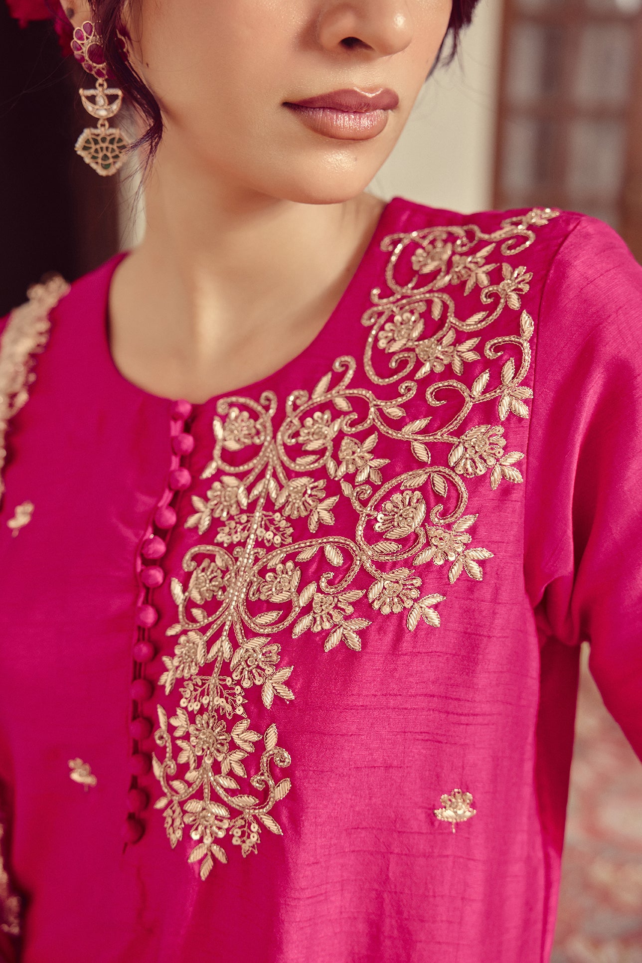 Lehr - Pink Kurta, Pant and Dupatta Set
