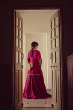 Lahja - Magenta Kurta Lehenga Dupatta Set