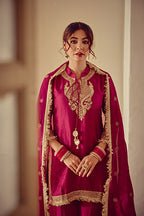 Zeya - Magenta Kurta Sharara Dupatta Set