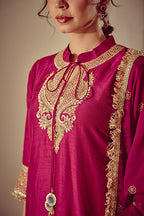 Zeya - Magenta Kurta Sharara Dupatta Set