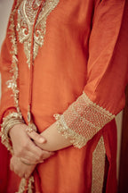 Zariya - Rust Kurta Farshi Dupatta Set