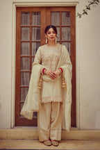Raya - Gold Ivory Kurta Farshi Set