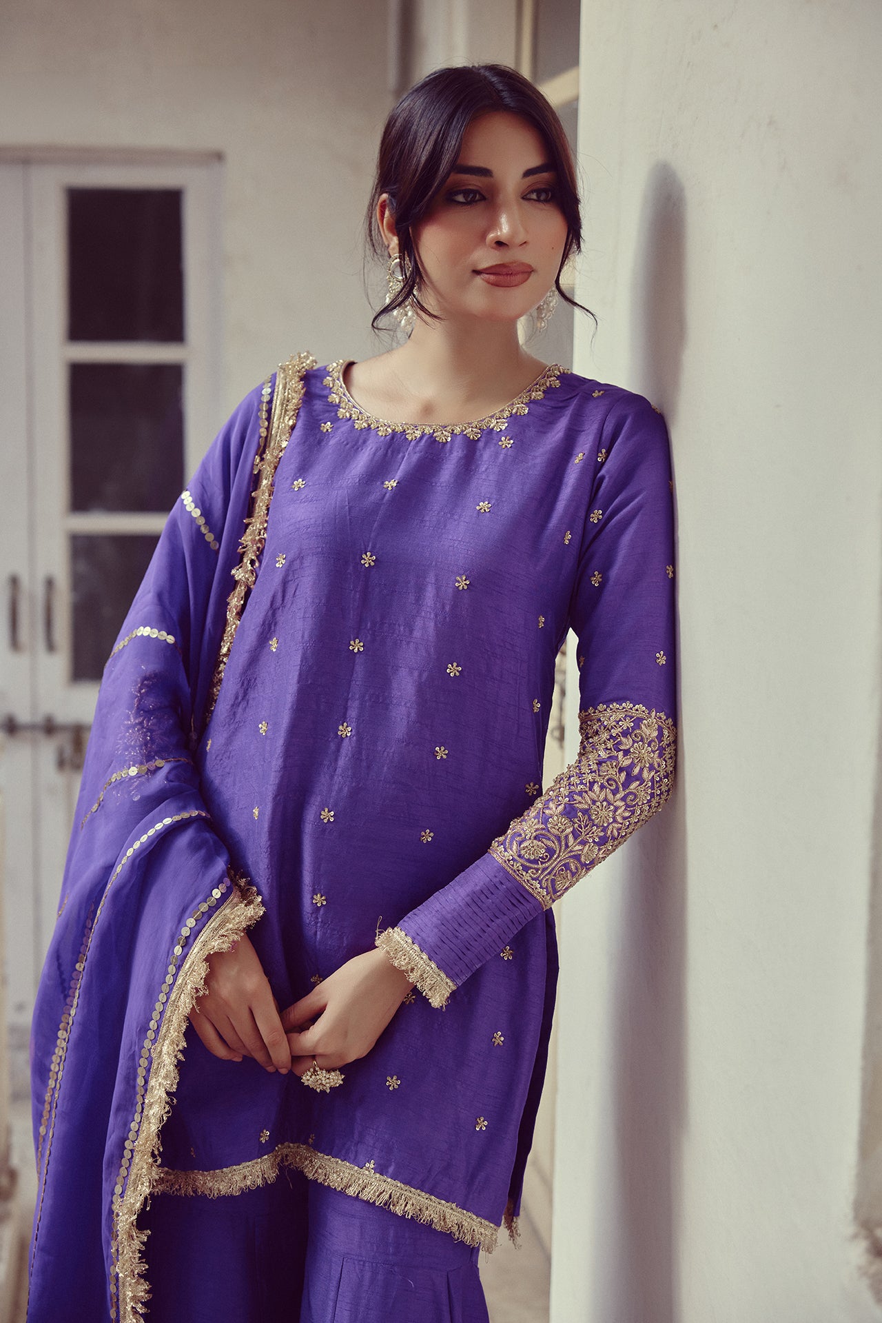 Alara - Purple Kurta & Sharara Set
