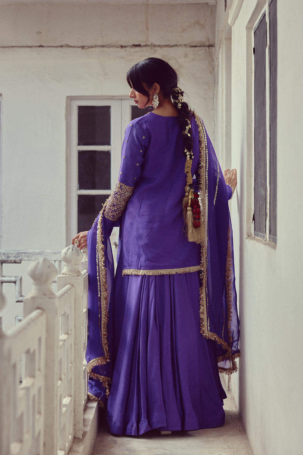 Saj - Purple Kurta & Lehenga Set