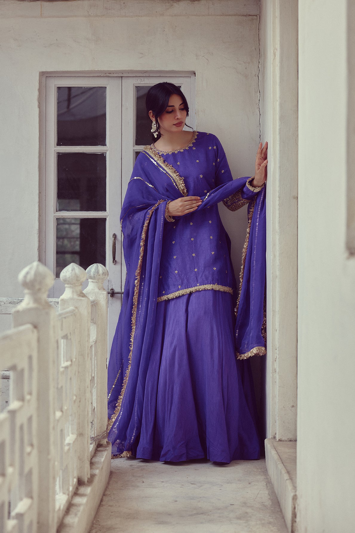 Saj - Purple Kurta & Lehenga Set