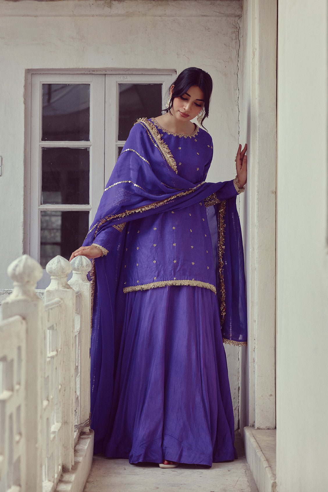 Saj - Purple Kurta & Lehenga Set