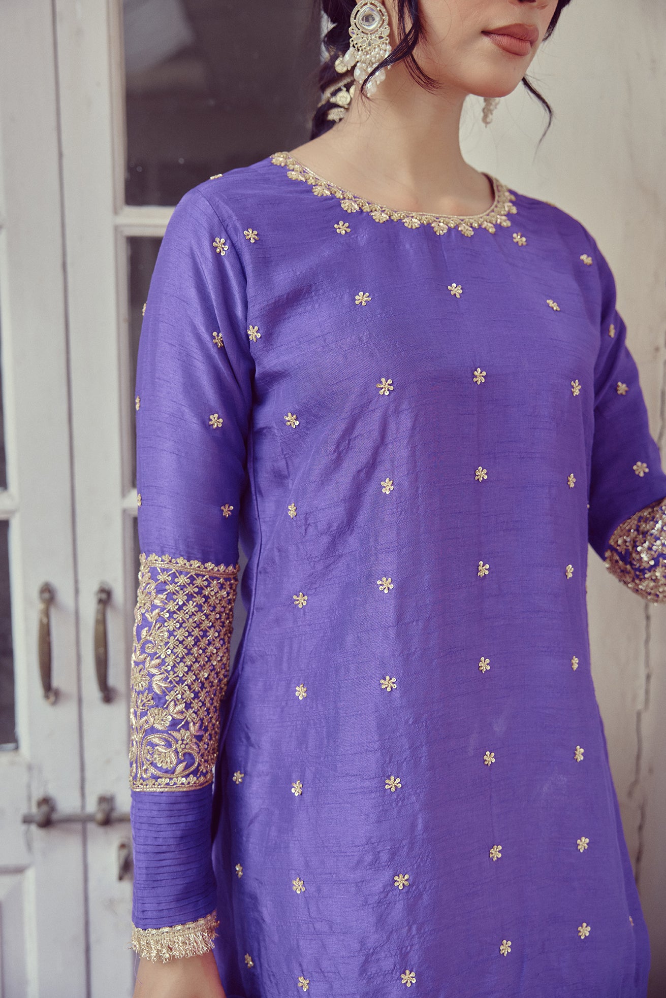 Saj - Purple Kurta & Lehenga Set