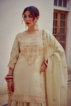 Zeenat - Ivory Kurta Lehenga Set