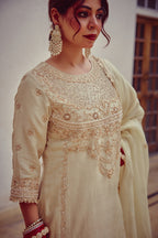 Zeenat - Ivory Kurta Lehenga Set