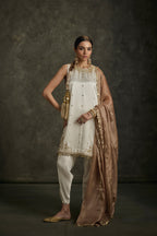 Ira - Ivory Zardozi Kurta Pant Set