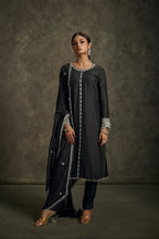 Noorvat - Black  Zardozi Kurta Salwaar Dupatta Set