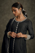 Noorvat - Black  Zardozi Kurta Salwaar Dupatta Set