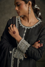 Noorvat - Black  Zardozi Kurta Salwaar Dupatta Set