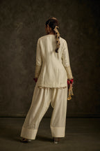 Heernur - Ivory Hand Embroidered kurta Set