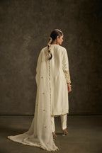 Gulnaar - Ivory Hand Embroidered kurta Set