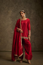Mehrin - Red Hand Embroidered kurta Set