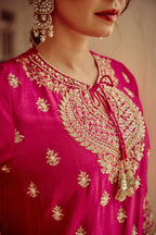Sirat - Pink Zardozi Kurta Sharara Dupatta Set