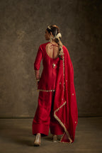 Mehrin - Red Hand Embroidered kurta Set