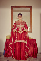 Naqsh - Red Kurta Sharara Set
