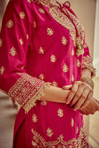 Sirat - Pink Zardozi Kurta Sharara Dupatta Set