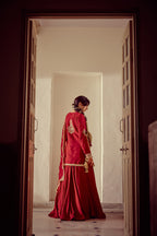 Ayra - Red Kurta Lehenga Dupatta Set