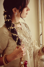 Meher - Gold Ivory Kurta Farshi Dupatta Set