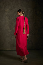 Rehaya - Hot Pink Embroidered Kurta Dress