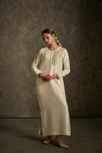 Suhraani - Ivory Embroidered Kurta Dress