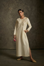 Suhraani - Ivory Embroidered Kurta Dress