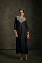 Ravnoor - Black Embroidered Kurta Dress