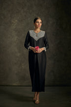 Ravnoor - Black Embroidered Kurta Dress