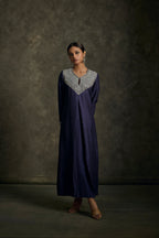 Hoorvia - Midnight Indigo  Embroidered Kurta Dress