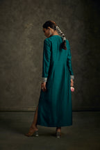 Kavira - Emerald Green Embroidered Kurta Dress
